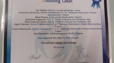 CONCLUSIONE DEL PROGETTO eTWINNING CHRISTMAS CARDS EXCHANGE