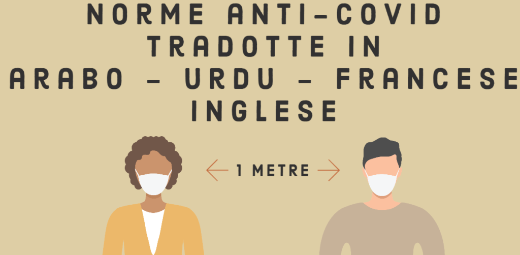 NORME ANTI COVID TRADOTTE IN ARABO – URDU – FRANCESE E INGLESE