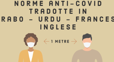 NORME ANTI COVID TRADOTTE IN ARABO – URDU – FRANCESE E INGLESE