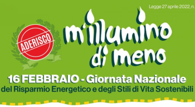 COMUNICAZIONE INTERNA N.119: XIX Giornata Nazionale del Risparmio Energetico e degli Stili di Vita Sostenibili “M’illumino di meno” – 16 febbraio 2023