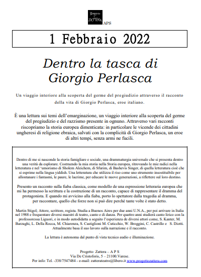 COMUNICAZIONE INTERNA N.122: Incontro on-line “Dentro la tasca di Giorgio Perlasca”.