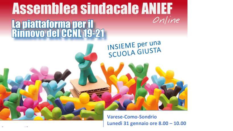 COMUNICAZIONE INTERNA N.119: Convocazione assemblea sindacale territoriale del personale scolastico indetta da ANIEF 31 gennaio 2022